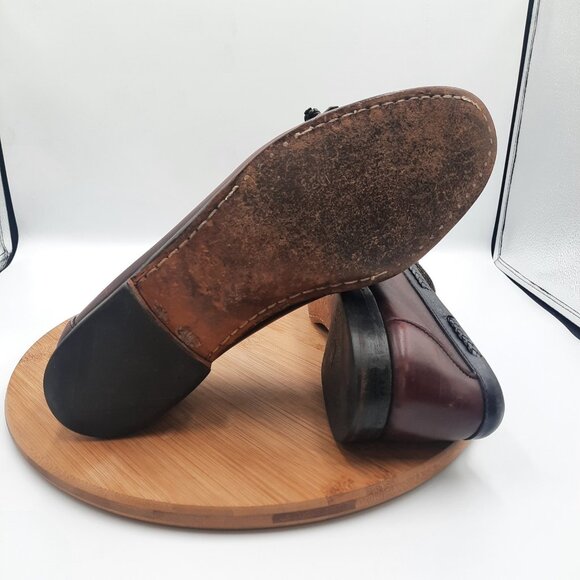 Allen Edmonds Woodstock Mens 11 Shoes Burgandy Leather Kiltie Dress Loafers USA main image 11